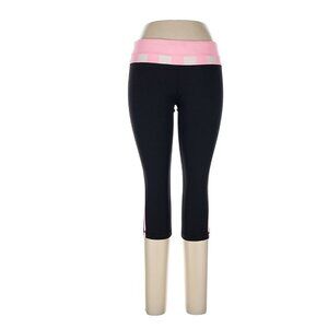 Lululemon Women's Up the Pace Crop legging in Black with Pink Coral. Size 12.